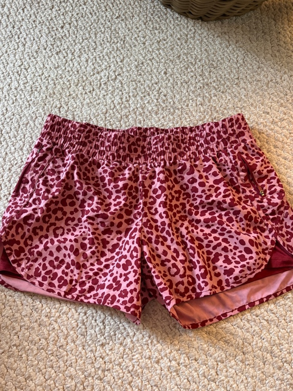 Avia Pink Leopard Athletic Shorts